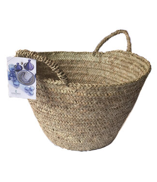 Mono Deco Mand / tas grof palmblad rond D50 x H30 cm