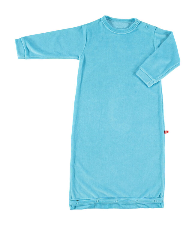 Baby sleepingbag organic velour 4-8 months Aqua