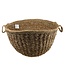 Basket round from hogla round with handles - d50 cm x h30 cm