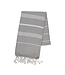 Lalay Hammam towel light grey XL multi stripes 160x220cm cotton