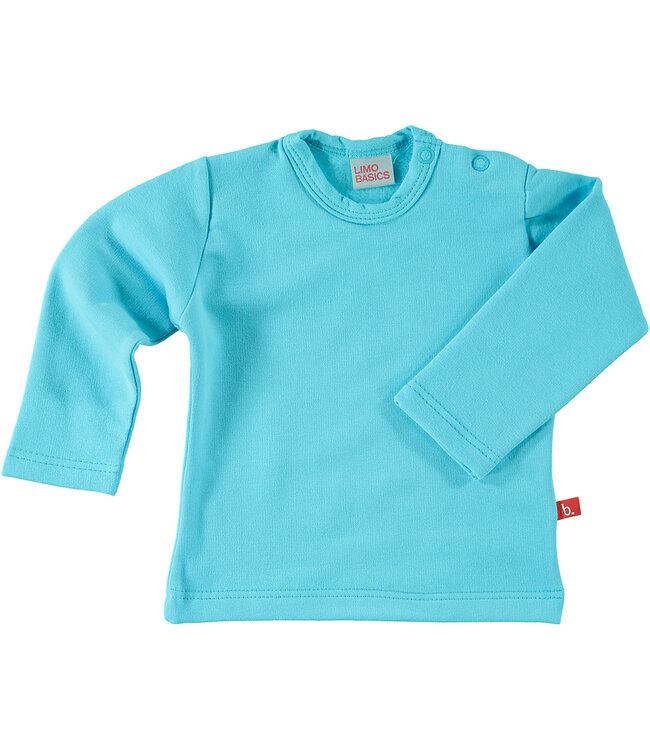 Baby sweatshirt aqua 62-68 from organic cotton