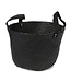 FairForward Mand / tas van zeegras zwart met hengsels (L) - H30xD40cm