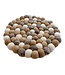 Onderzetter vilt rond New Neutralz grijs-beige-wit D20 cm