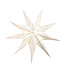 Papieren kerstster wit sterren en stippen -D60cm