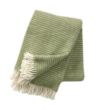 Klippan Plaid eco lamswol Ralph 200x130cm Linolium/ groen