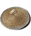 Placemat jute with silver edge - D30cm