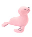 Cuddle seal pink linen 16x16cm