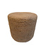 Rocaflor Poef rond jute naturel-uni hoogte 40 x diameter 40 cm