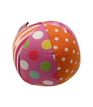 Global Affairs Bal van stof rood-oranje-roze 11 cm