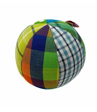 GlobalAffairs Bal van stof groen - blauw 11 cm