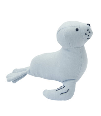Global Affairs Cuddle seal light blue linen -16cm