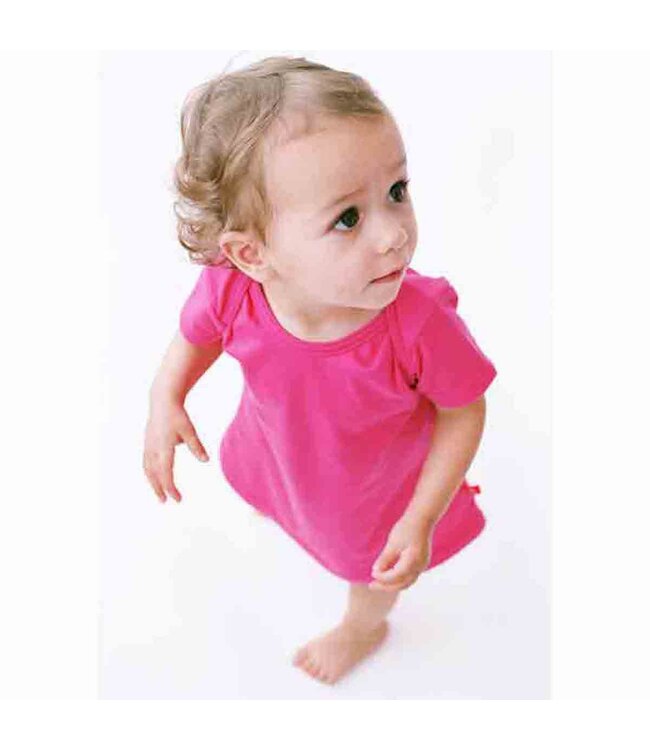 Jurkje korte mouw lichtroze -biologisch katoen