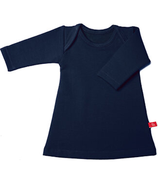 Limo basics Baby jurkje lange mouw donkerblauw bio sweatstof