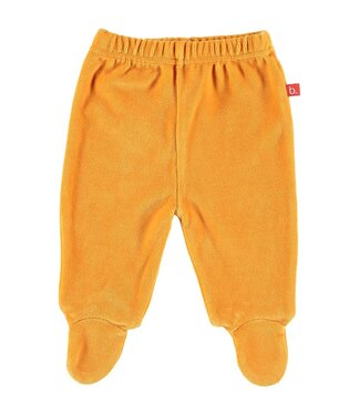 Limo basics Baby trousers with feet velour orange