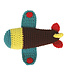 Global Affairs Crochet airplane rattle brown-green-red