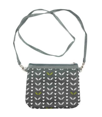 Teranga Mini shoulder bag  | Grey Leaves -  H 15 x B 18