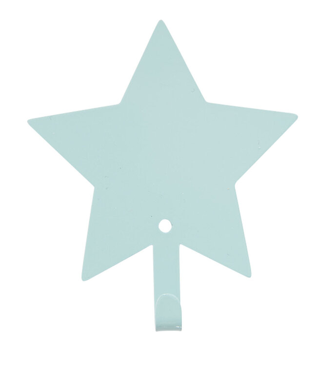 Coat hook - star Aqua