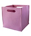 GlobalAffairs Opbergmand vilt roze 33x33x33 cm
