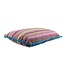 Gestreept kussen roze-geel-blauw gestreept 50x35cm