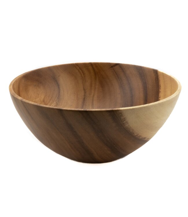 Houten schaal 20 cm mat taps