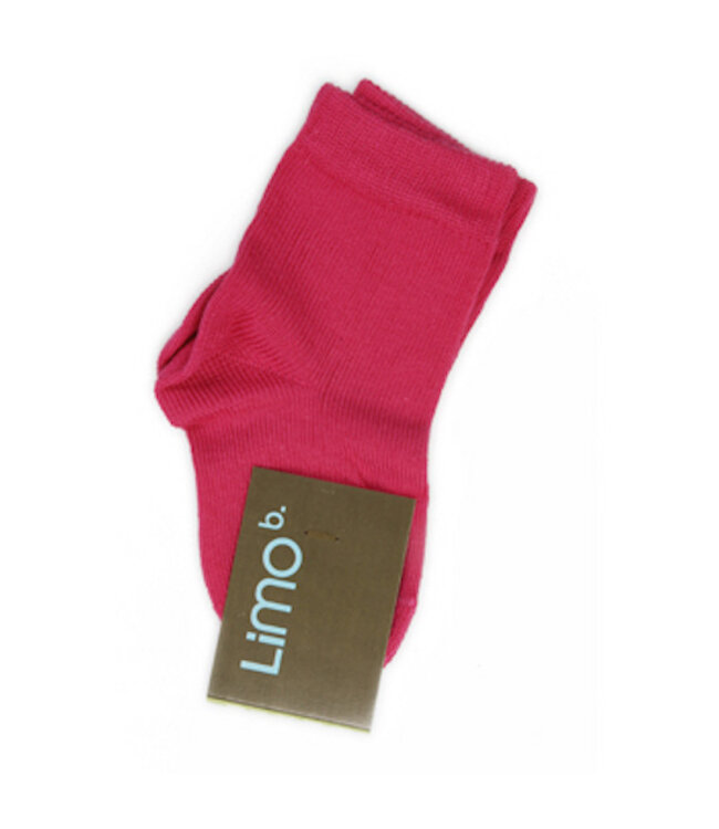 Babysokken 3-6 mnd fuchsia biologisch katoen