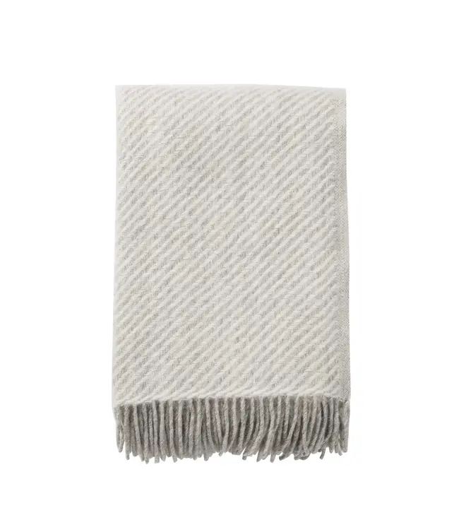 Plaid Carl - ecru eco melange wol 200x130 cm