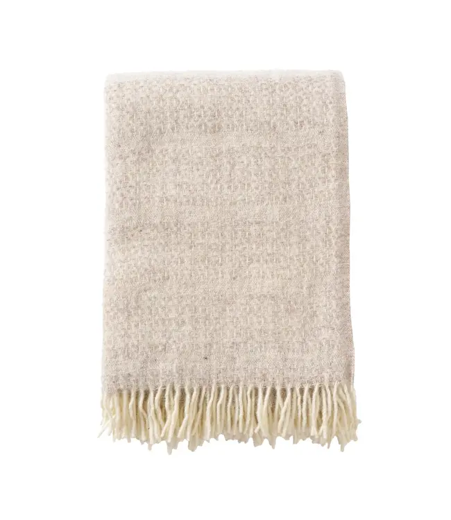 Plaid eco wool Porto beige-ecru 200x130 cm