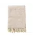 Plaid eco wool Porto beige-ecru 200x130 cm