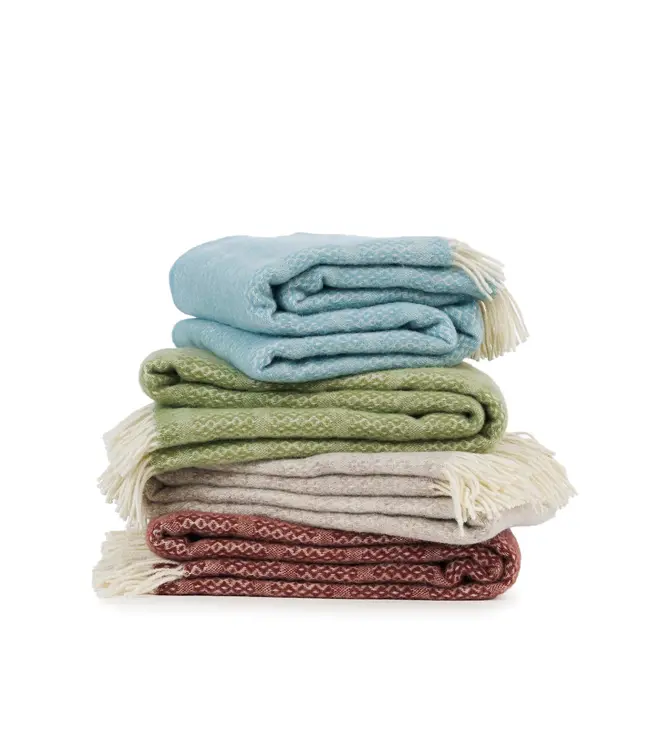 Plaid eco wool Porto beige-ecru 200x130 cm