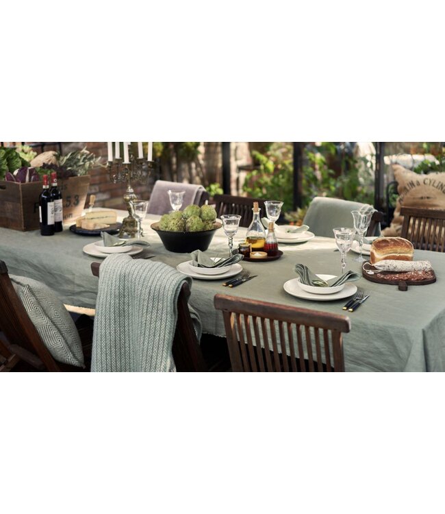 Plaid eco wool Otis grey-white - 200x130 cm