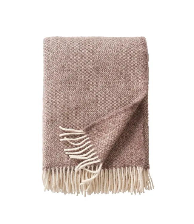 Plaid brown wool - Lima Sand - 200x130 cm
