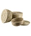 Set 3 palmblad mandjes met deksel - beige