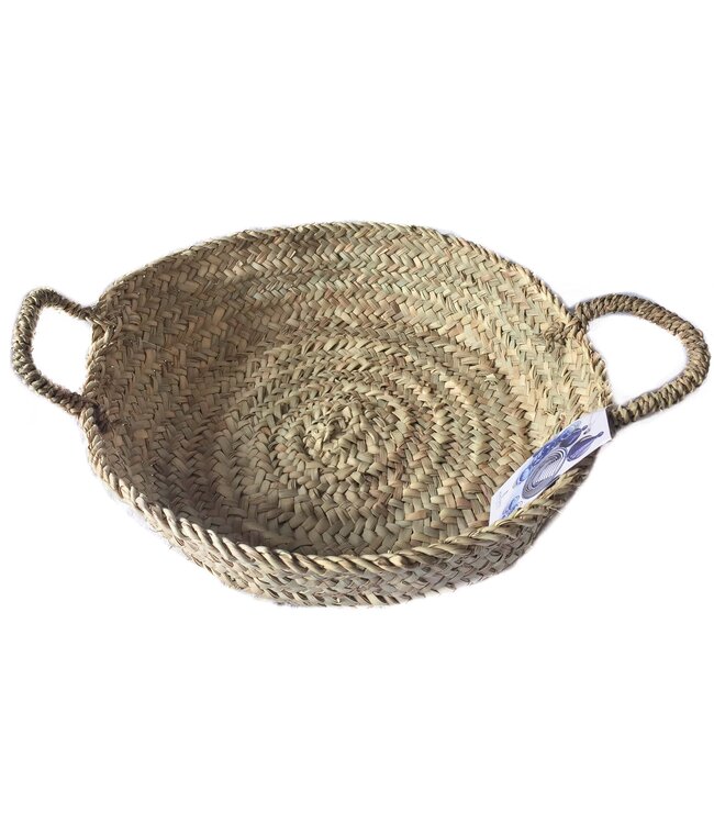 Palmleave basket low D 50cm with handgrips