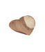 Houten bord hartvorm acaciahout 15cm