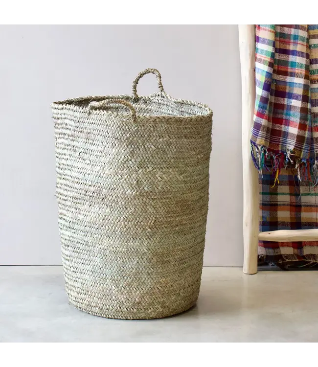 Basket palmleave D40 x H37 cm