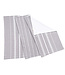 Lalay Hammam towel with terry cloth 180 x 100 cm grey
