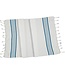 Hammam towel 4 stripes 50 x 100 cm white-blue