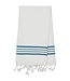 Hammam towel 4 stripes 50 x 100 cm white-blue
