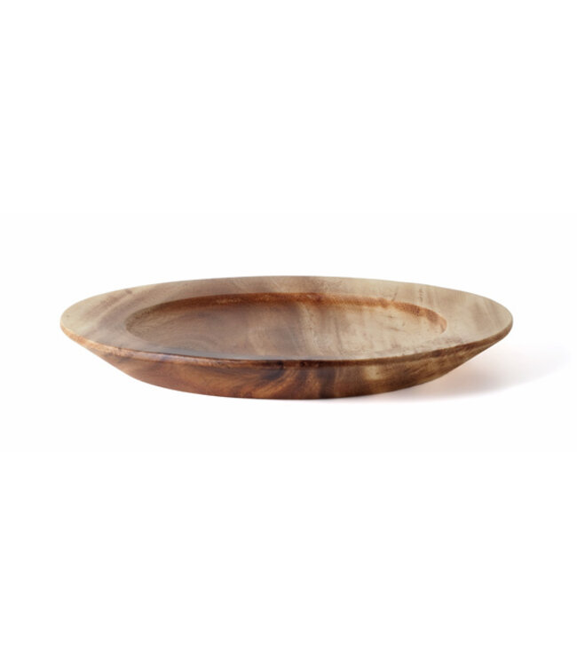 Houten bord brede rand 23 cm