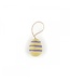 Set van 6 vilten hangers - Paaseieren pastel streep -stip 4x3cm