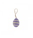Set van 6 vilten hangers - Paaseieren pastel streep -stip 4x3cm