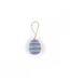 Set van 6 vilten hangers - Paaseieren pastel streep -stip 4x3cm