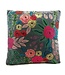 Pillow velour grey crochet flowers 45x45cm