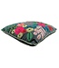 Pillow velour grey crochet flowers 45x45cm