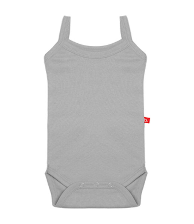 Baby body grey with straps 74-80