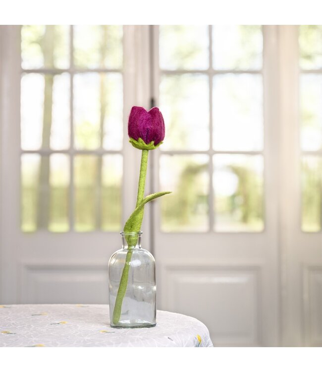 Vilten tulp lengte 38 cm - multicolour assortiment