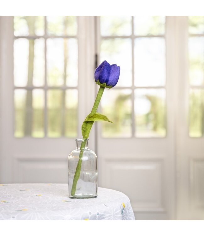 Vilten tulp lengte 38 cm - multicolour assortiment