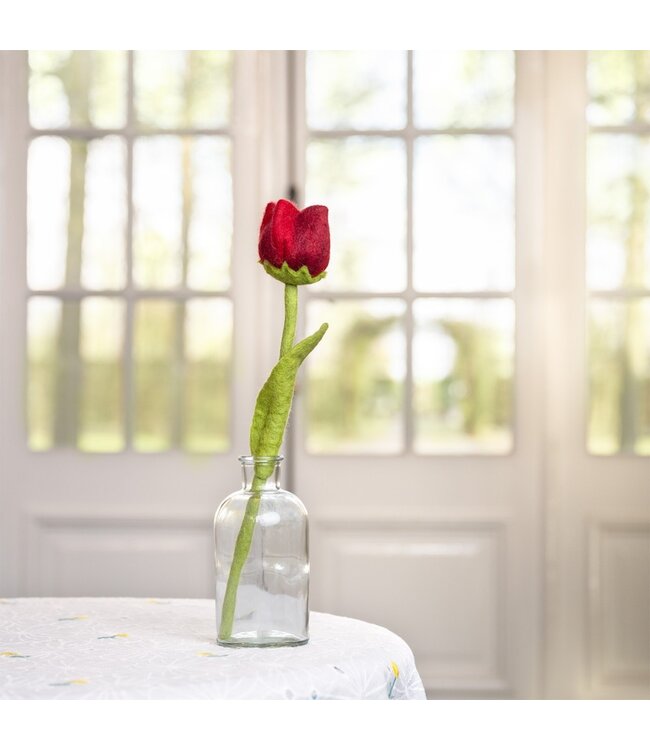 Vilten tulp lengte 38 cm - multicolour assortiment