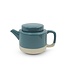 Theepot keramiek 13cm/ 950 ml glans-mat blauw