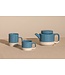 Theepot keramiek 13cm/ 950 ml glans-mat blauw